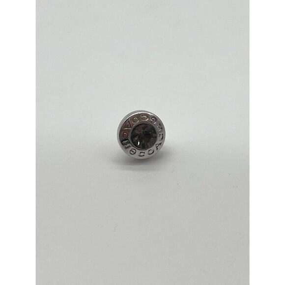 Coach Jewelry - 💜 COACH Open Circle Stone Stud Earring, Silver Plated with Purple Glass